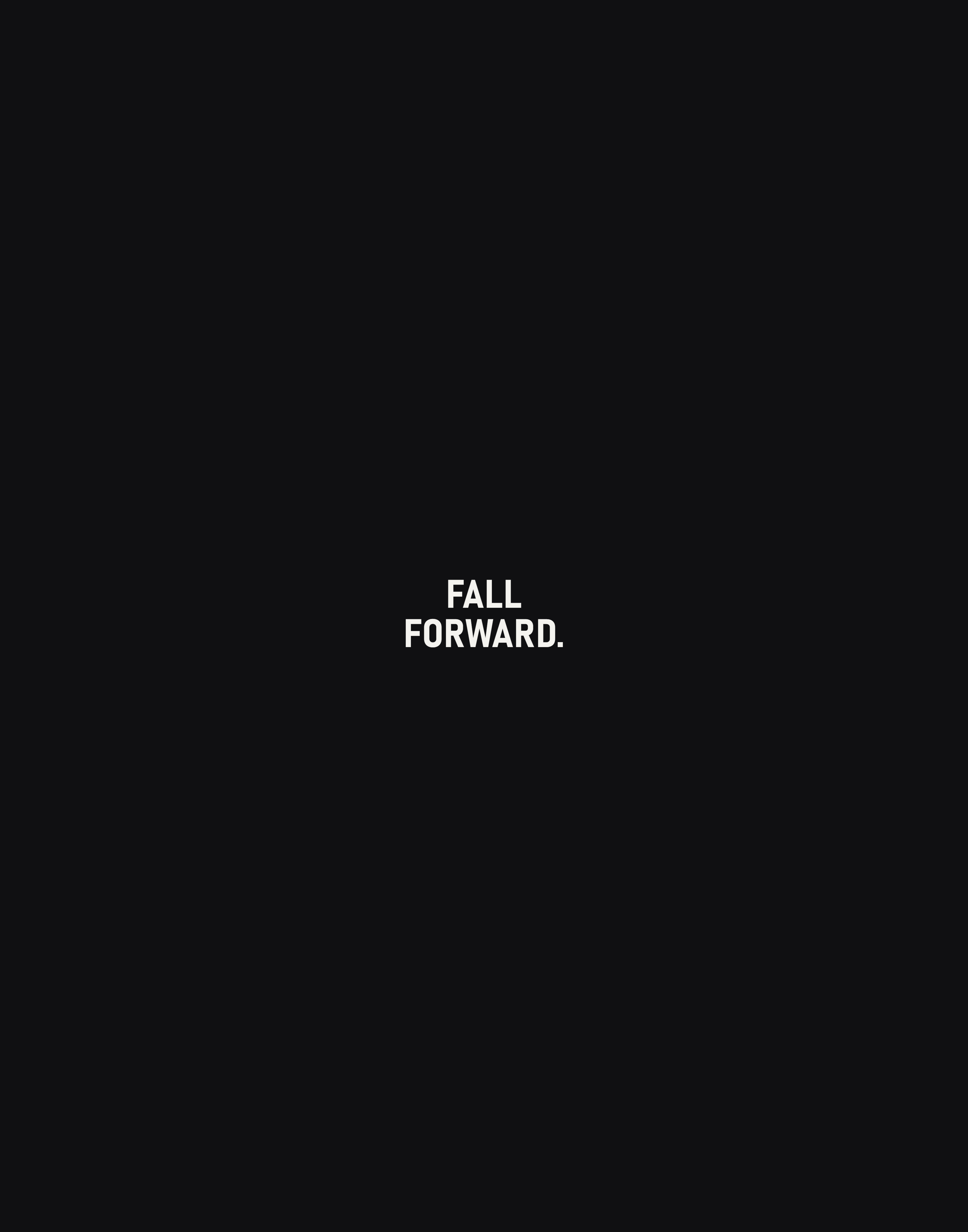 FALL FORWARD. — Typography Canvas