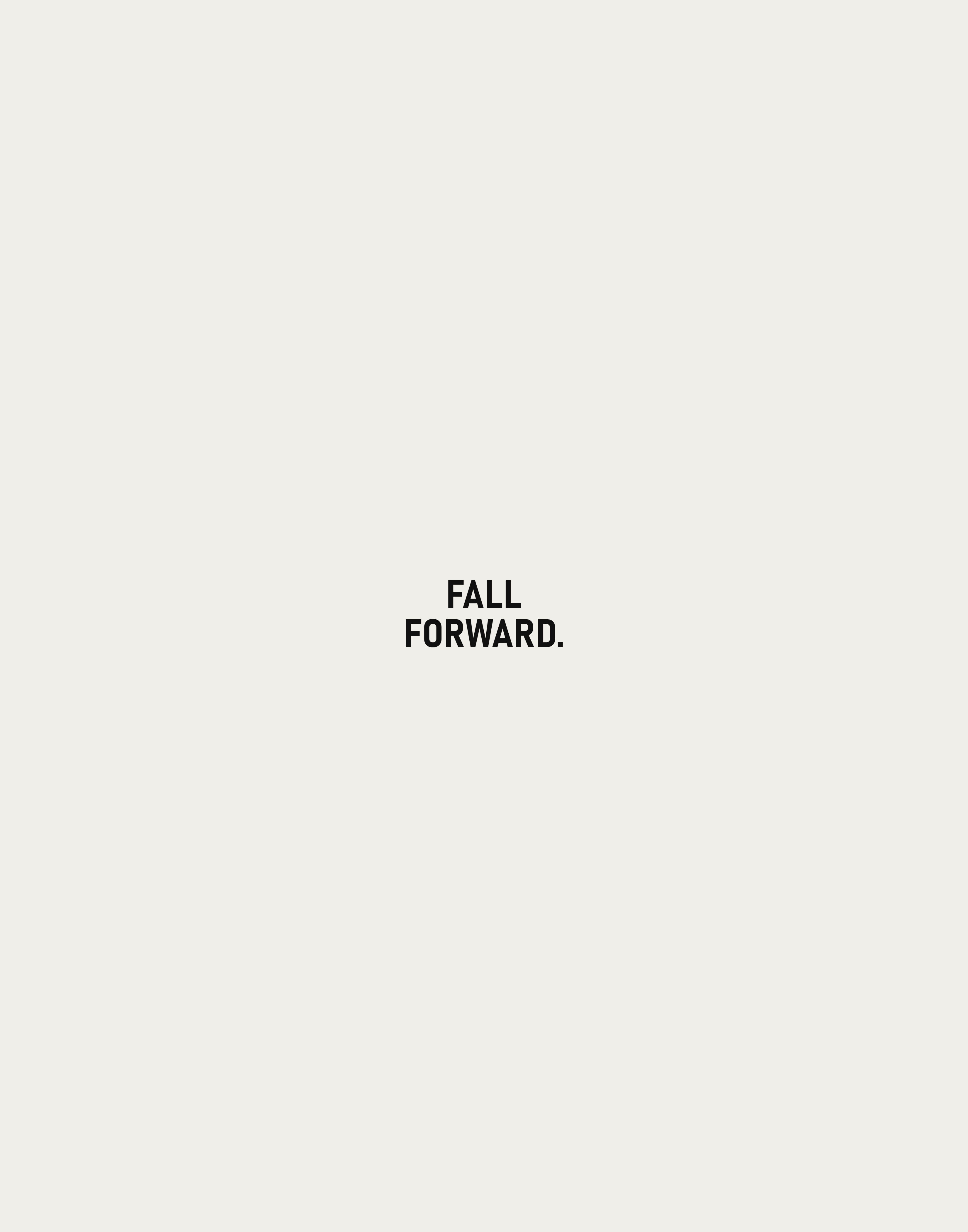 FALL FORWARD. — Typography Canvas