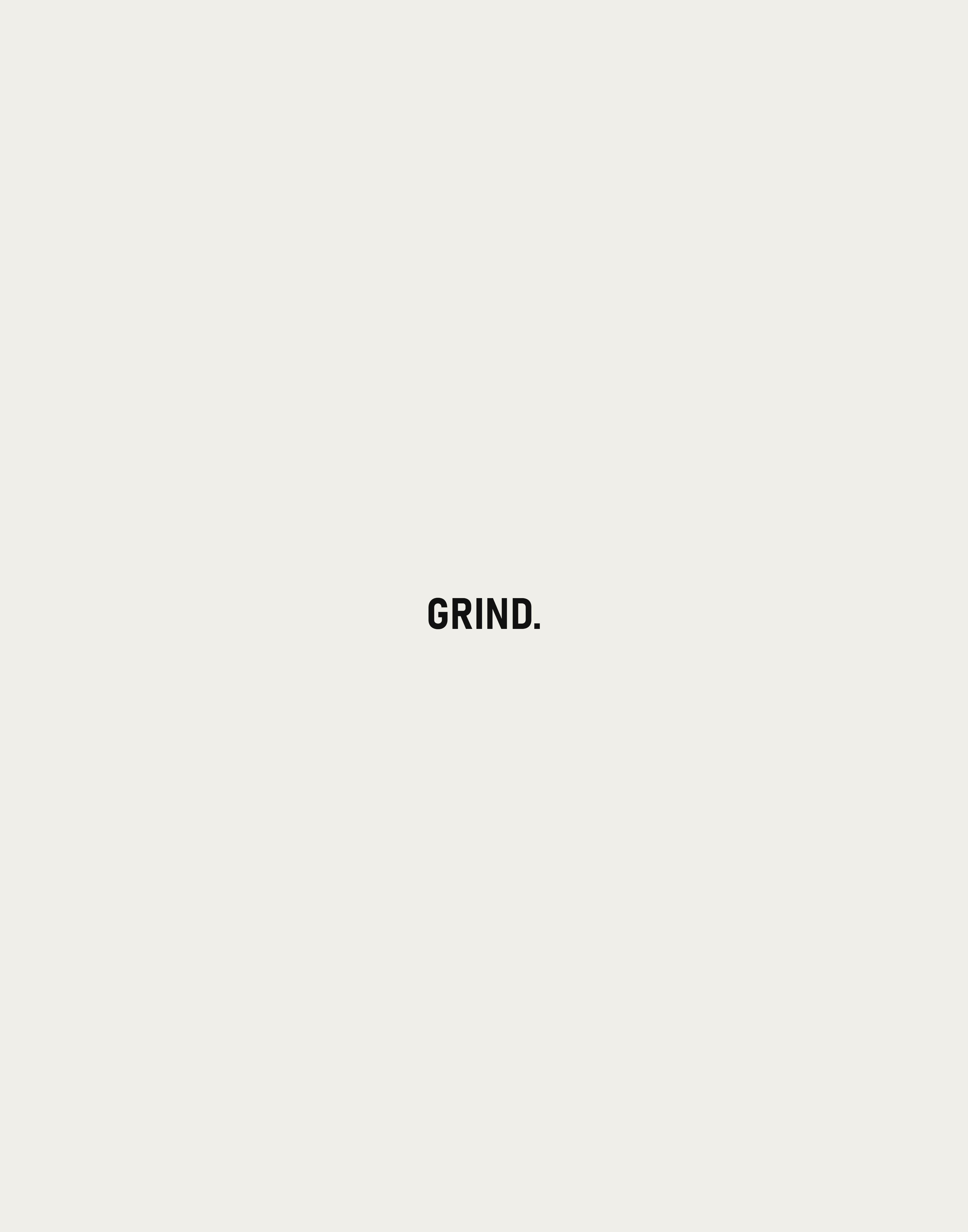 GRIND. — Typography Canvas