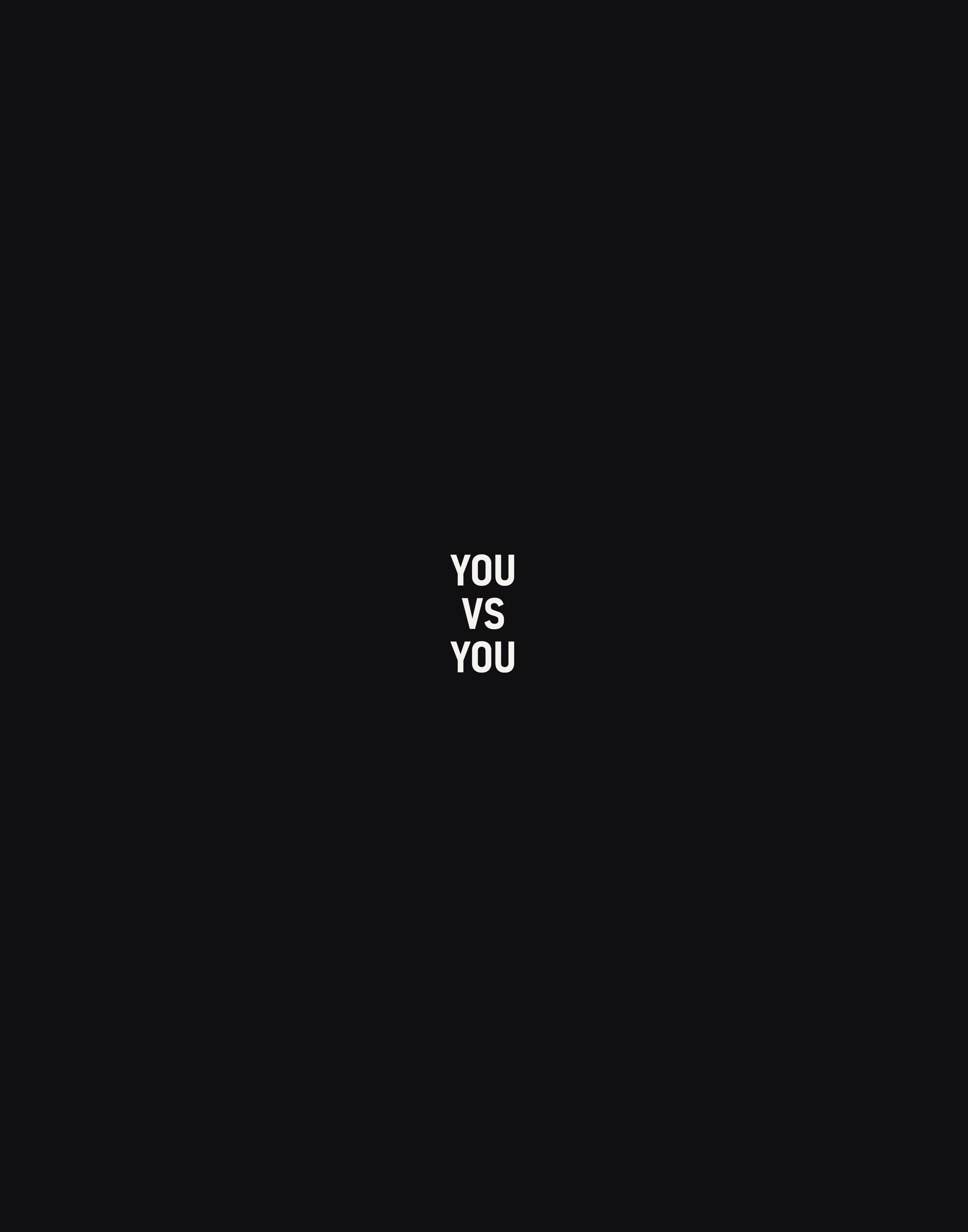 YOU VS YOU — Typography Canvas